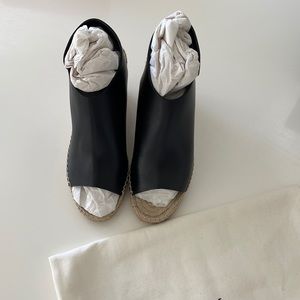 Celine brand new leather wedges